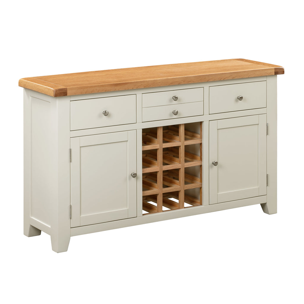 Cambridge Classic Cream Painted Oak Large Wine Cabinet