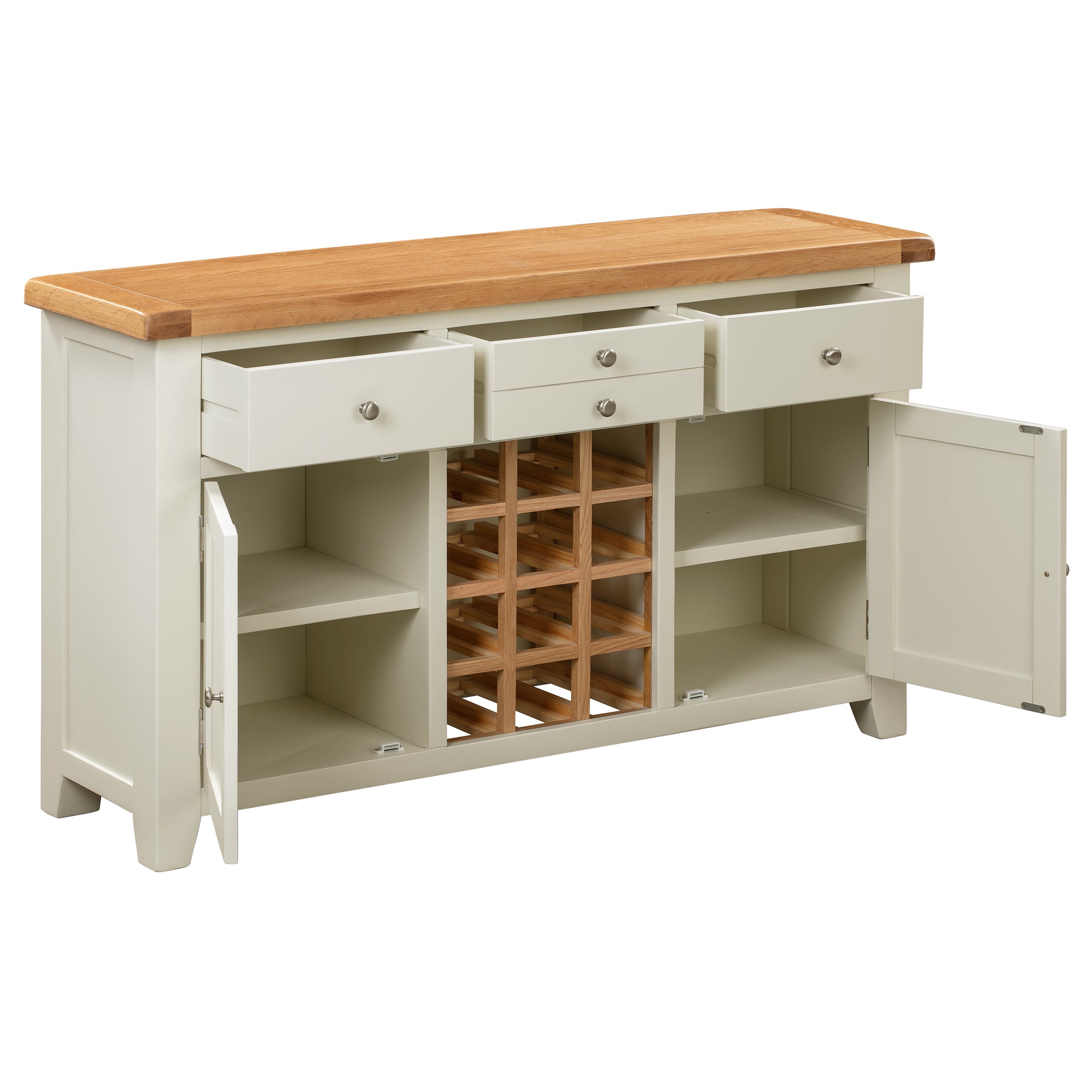 Cambridge Classic Cream Painted Oak Large Wine Cabinet