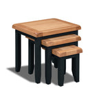 Chatsworth Blue Painted Oak Nest of 3 Tables- Grade B