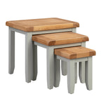 Cambridge Grey Painted Oak Nest of 3 Tables