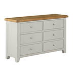 Cambridge Grey Painted Oak 6 Drawer Chest