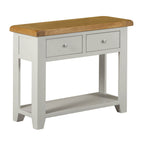 Cambridge Grey Painted Oak 2 Drawer Console Table