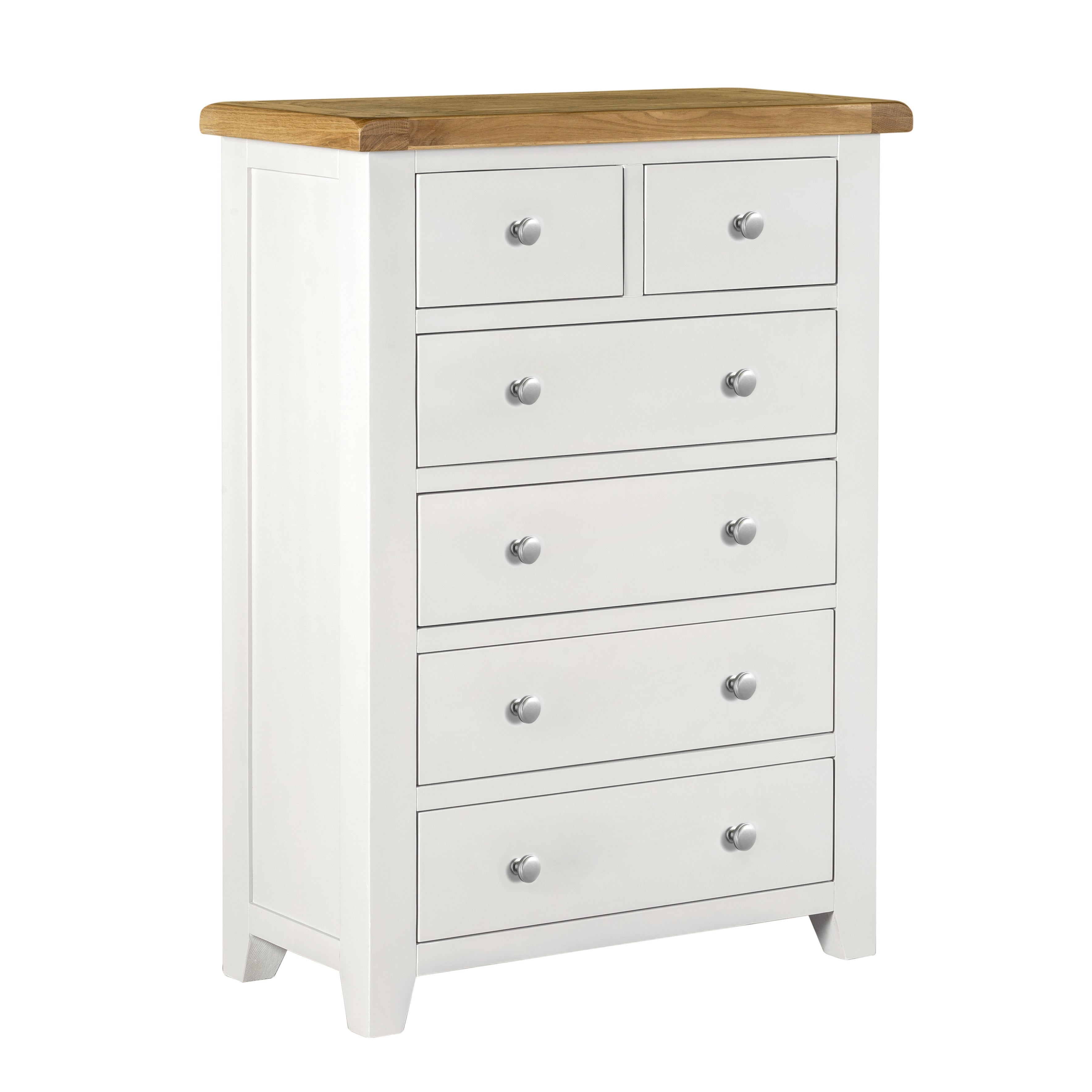 Cambridge Classic Cream Painted Oak 2 Over 4 Chest Of Drawers