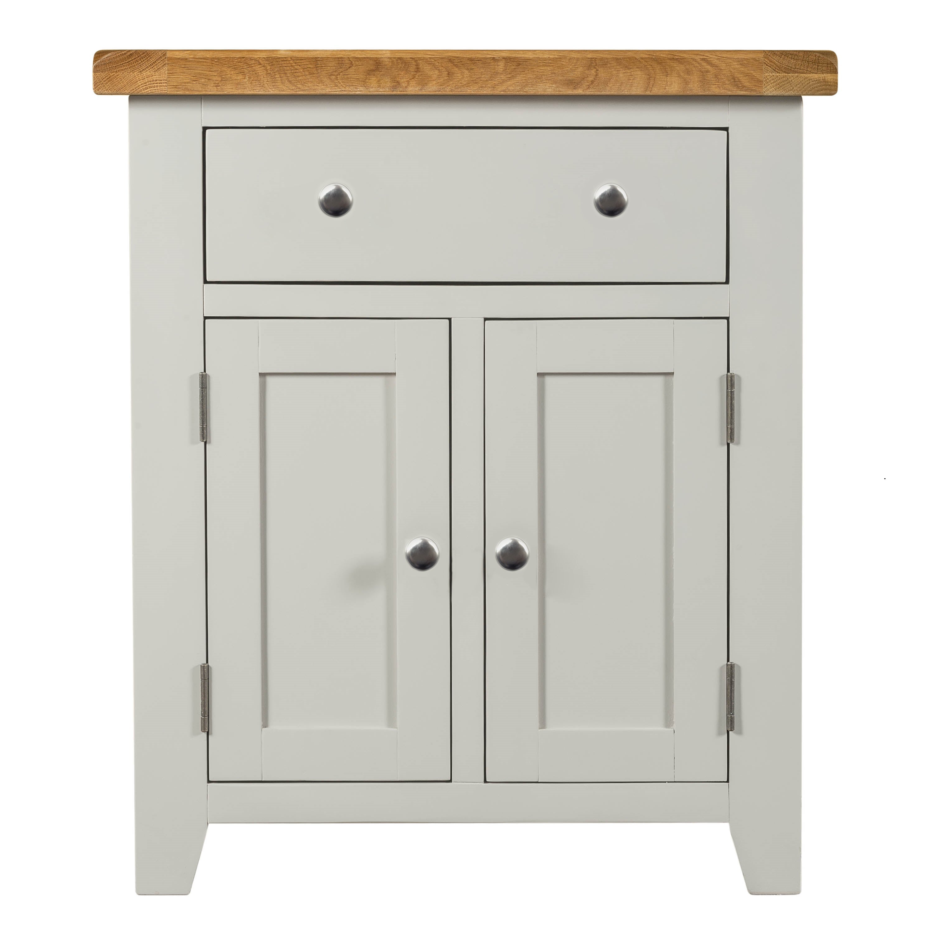 Cambridge Grey Painted Oak Small 1 Drawer 2 Door Sideboard