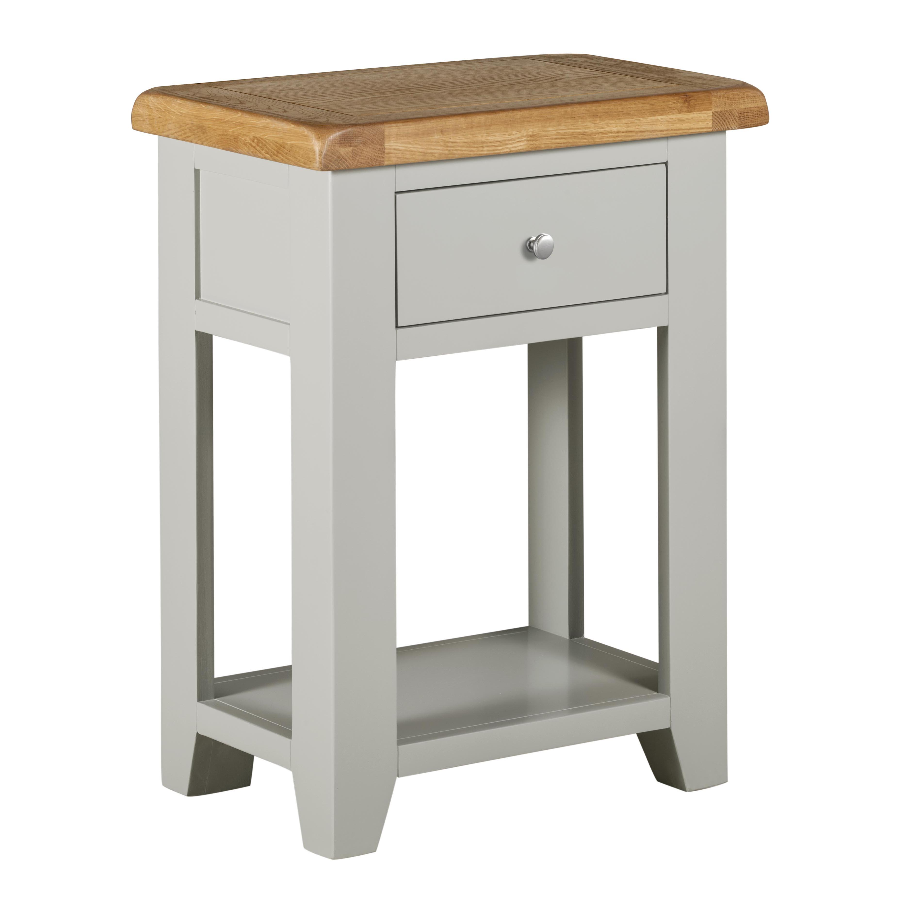 Cambridge Grey Painted Oak 1 Drawer Console Table