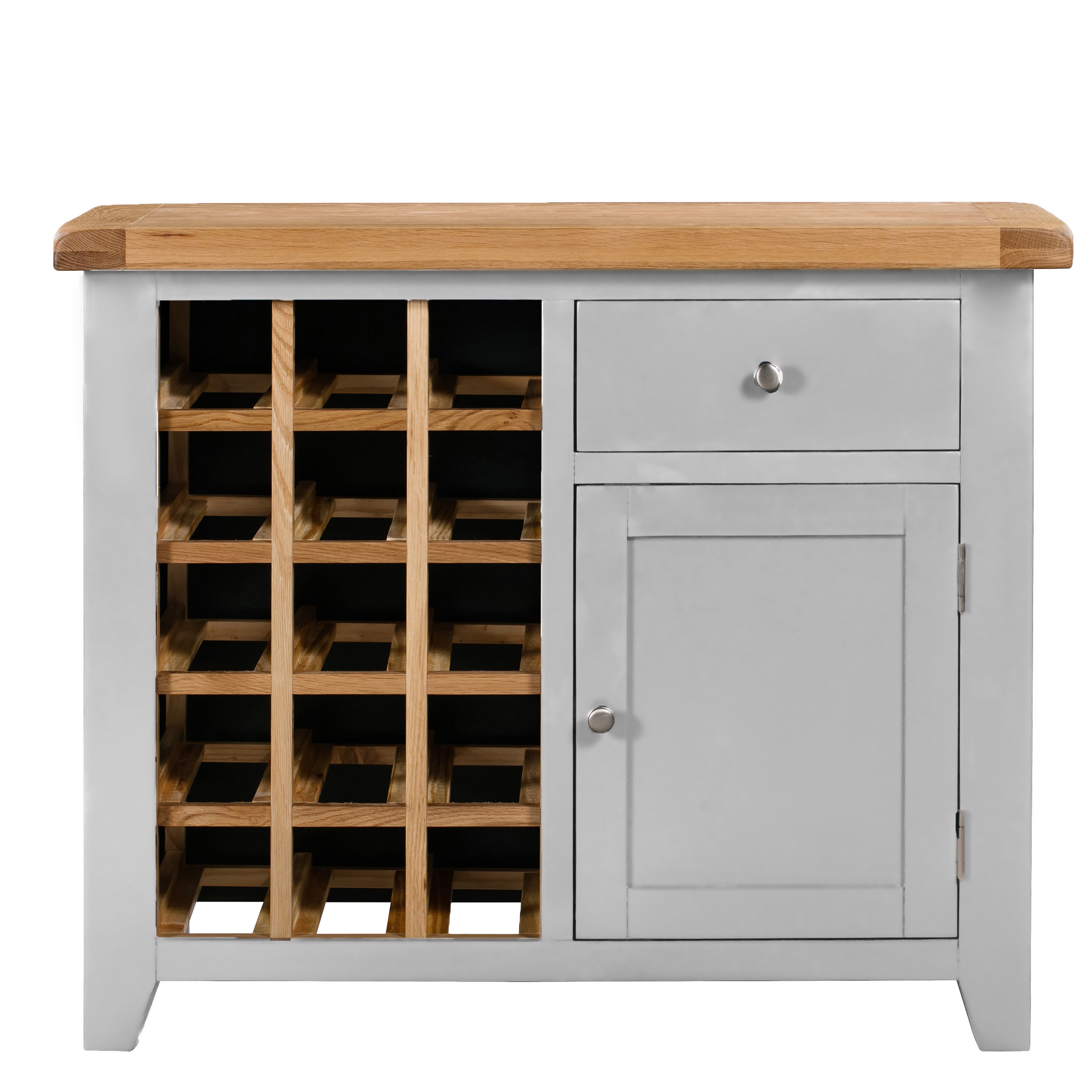 Cambridge Grey Painted Oak Small Wine Cabinet
