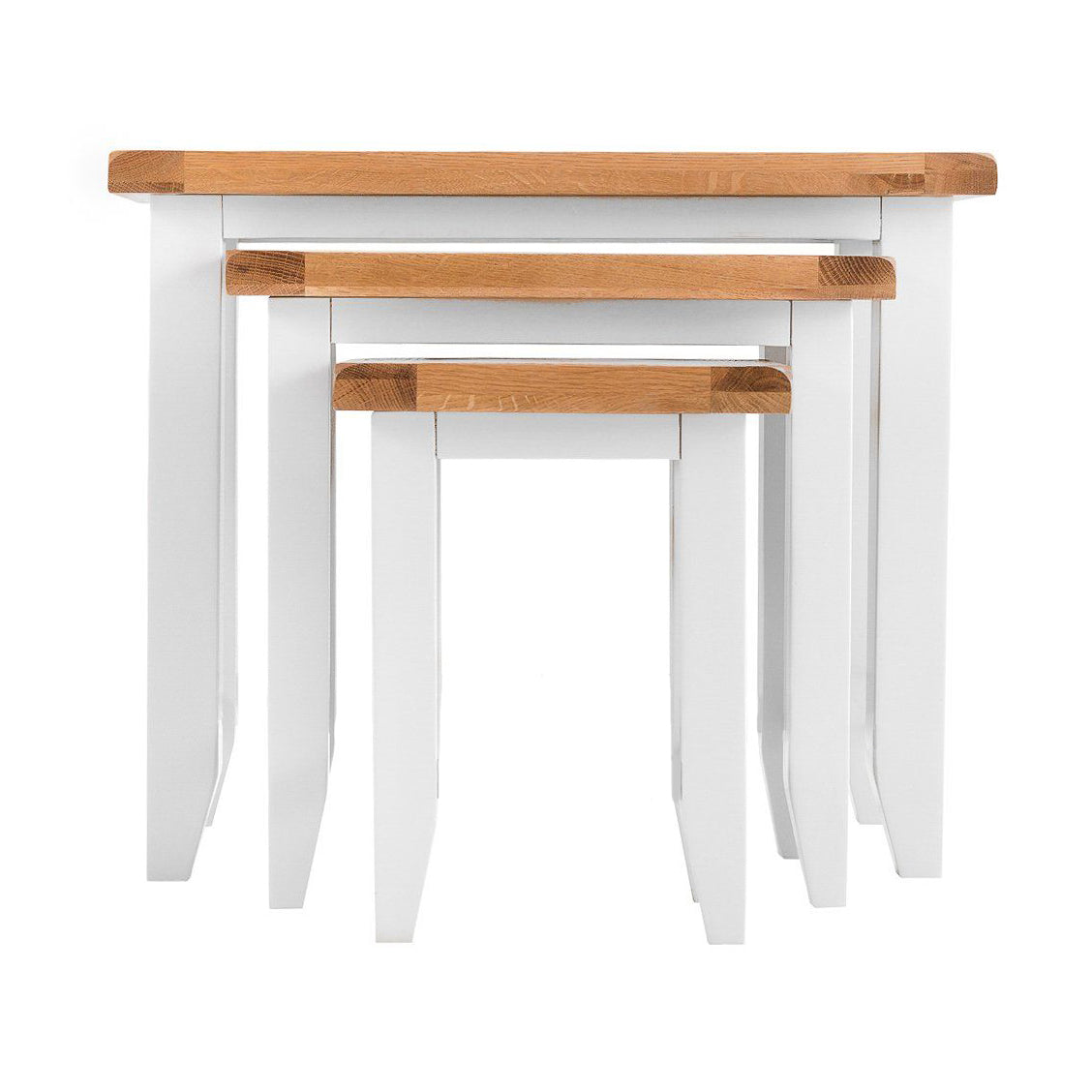 Cambridge Classic Cream Painted Oak Nest of 3 Tables