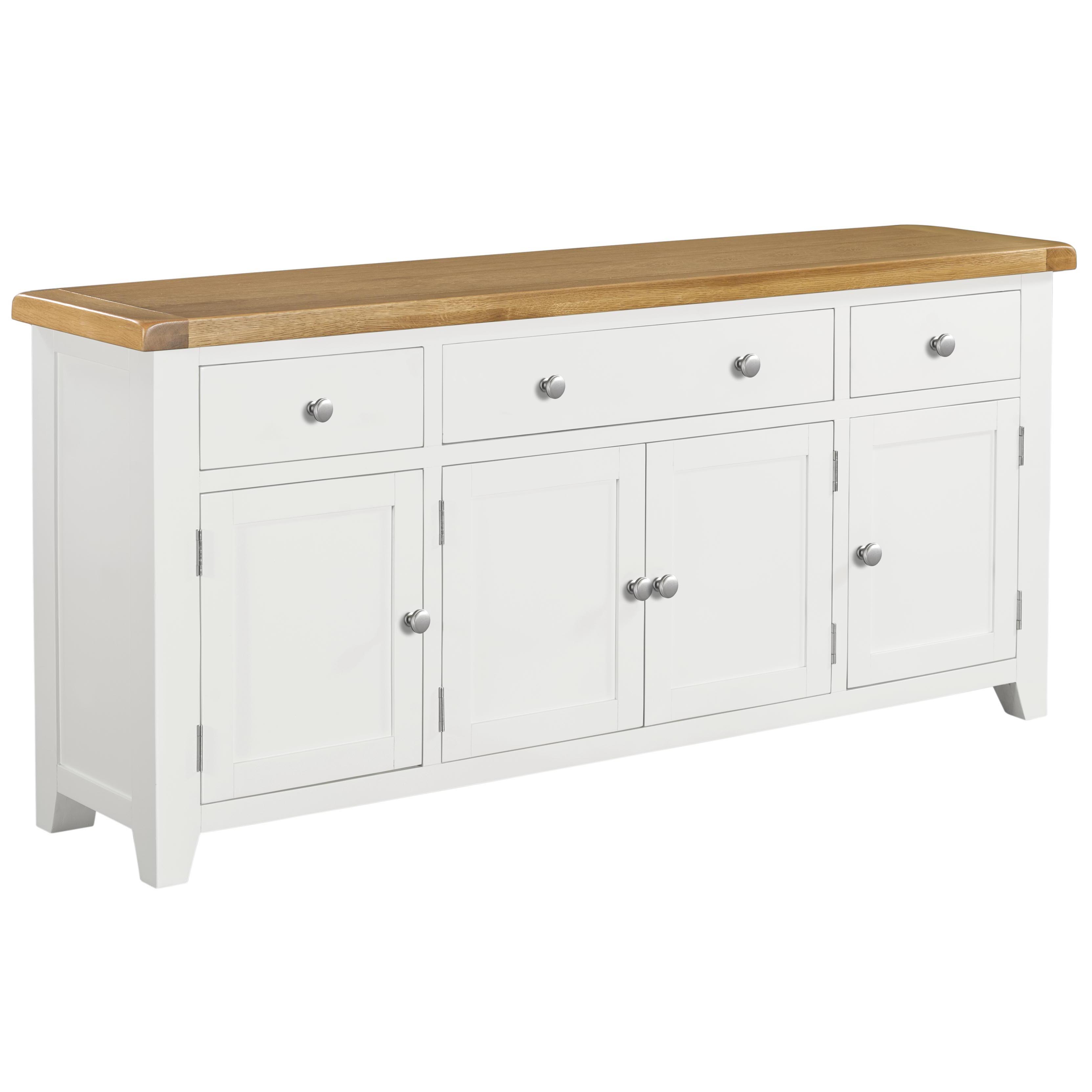 Cambridge Classic Cream Painted Oak 4 Door 3 Drawer Sideboard