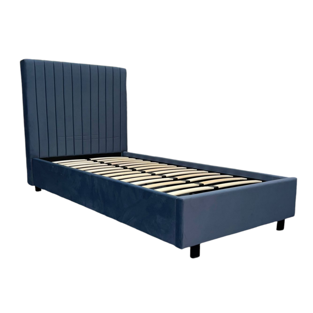 Bantry 3ft Single Fabric Bed | Midnight Blue