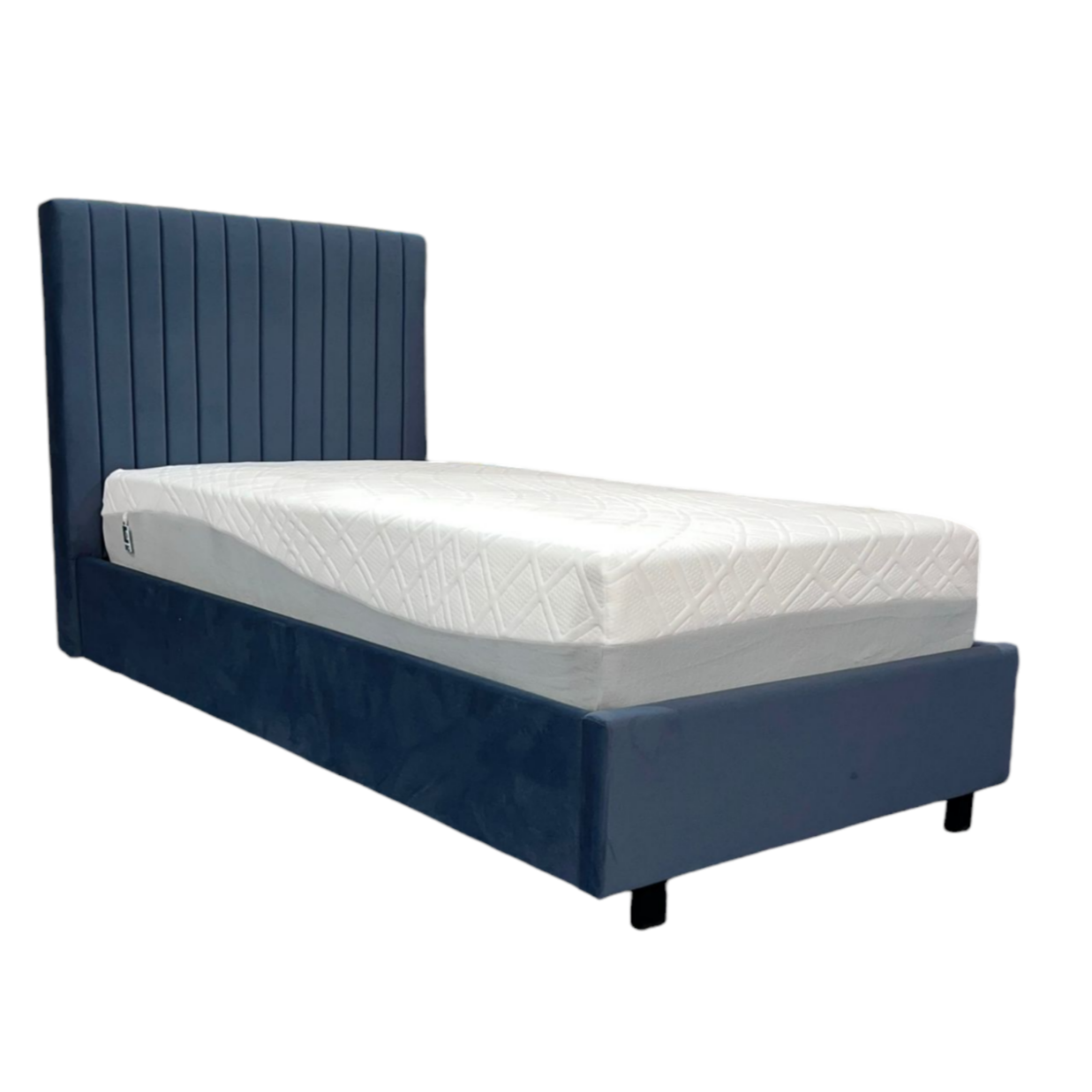 Bantry 3ft Single Fabric Bed | Midnight Blue