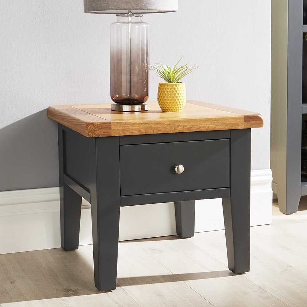 Chatsworth Blue Painted Oak Side Table- Grade B
